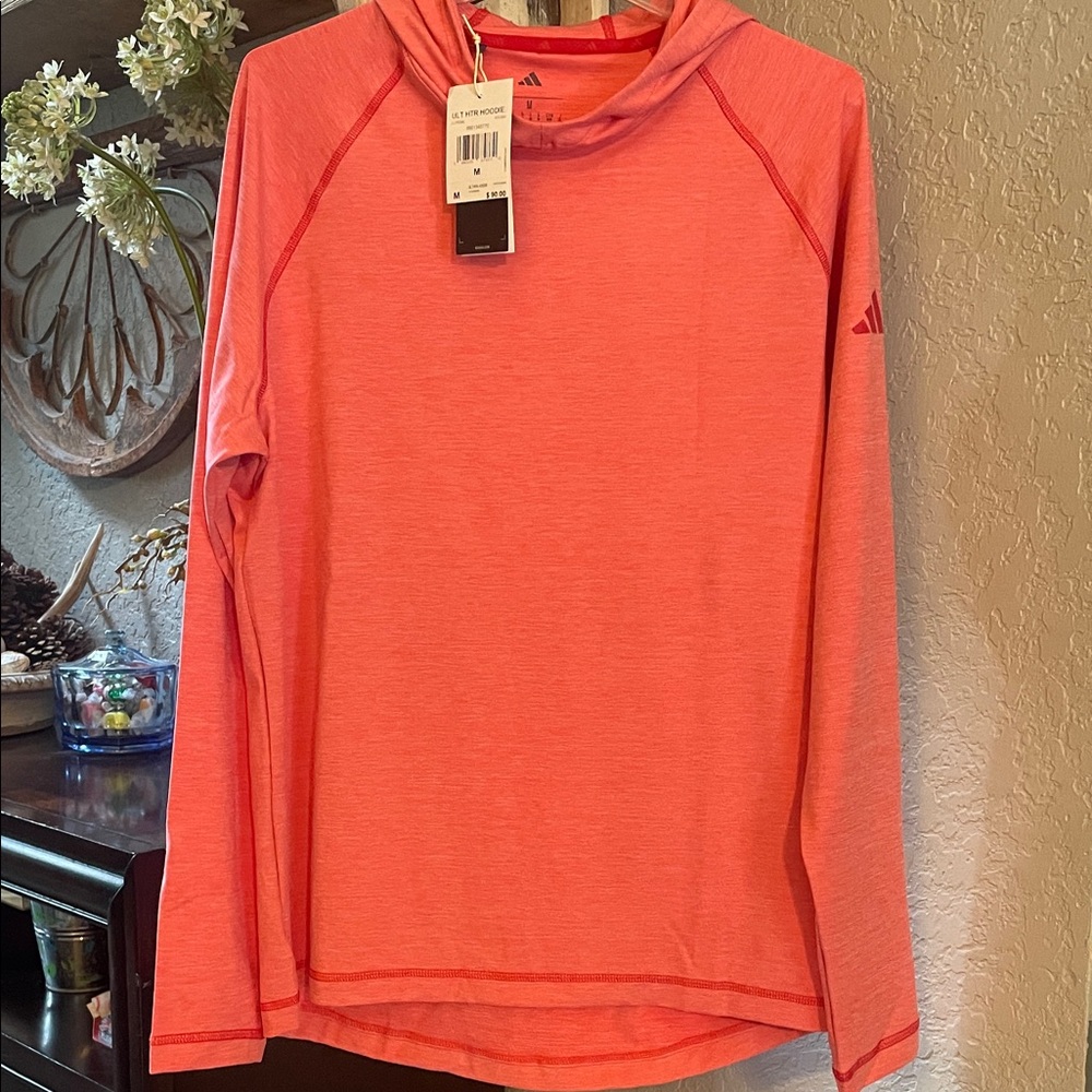 adidas Women's Coral Hooded Long-Sleeve Performance Top